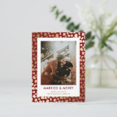 Briefkaarten met Red Married en Merry-kerstfoto's (Staand voorkant)