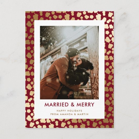 Briefkaarten met Red Married en Merry-kerstfoto's (Voorkant)