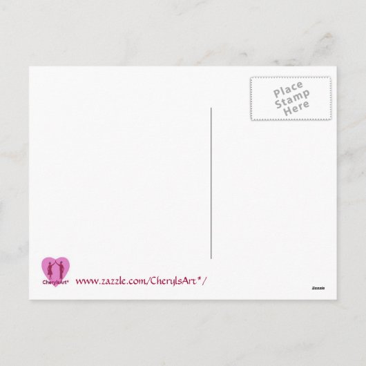 Briefkaarten met rode Feestdagen met witte kerstbo (Achterkant)