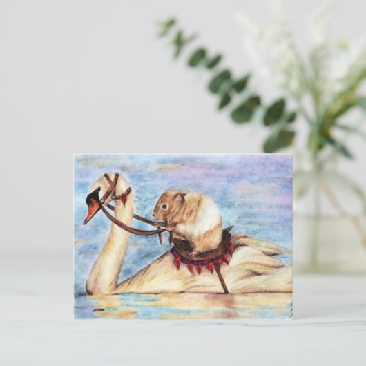 Briefkaarten met rugleuning (hamster) (Staand voorkant)