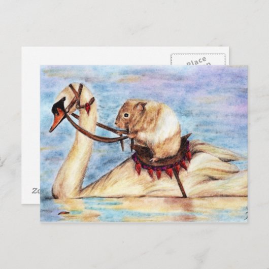 Briefkaarten met rugleuning (hamster) (Voorkant / Achterkant)