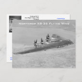 Briefkaarten met vliegende vleugels van Northrop X (Voorkant / Achterkant)
