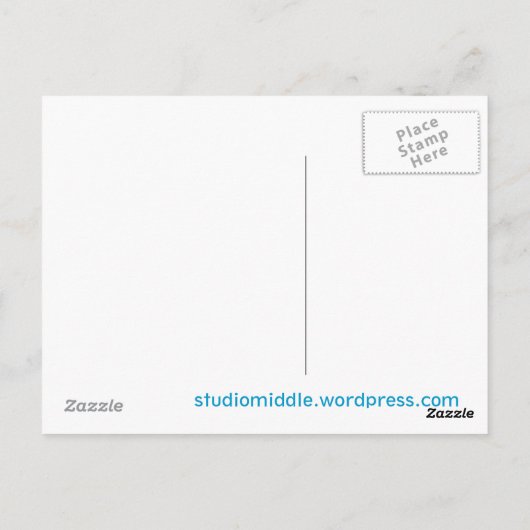 briefkaarten met zonnehondenprofiel (Achterkant)