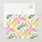 BRIEFKAARTEN - MOJITO RECEPT COCKTAIL ART (Voorkant / Achterkant)