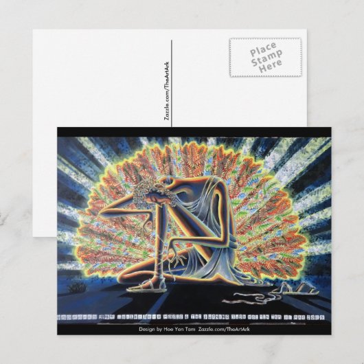 Briefkaarten - Mozes en verbrande Struik (Voorkant / Achterkant)