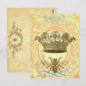 Briefkaarten of uitnodigingen voor koninginnen (Voorkant / Achterkant)