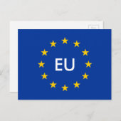 Briefkaarten onder EU-vlag (Voorkant / Achterkant)
