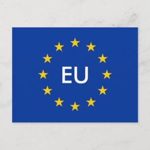 Briefkaarten onder EU-vlag