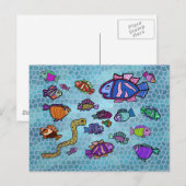 Briefkaarten onder water Blue Heaven (Voorkant / Achterkant)