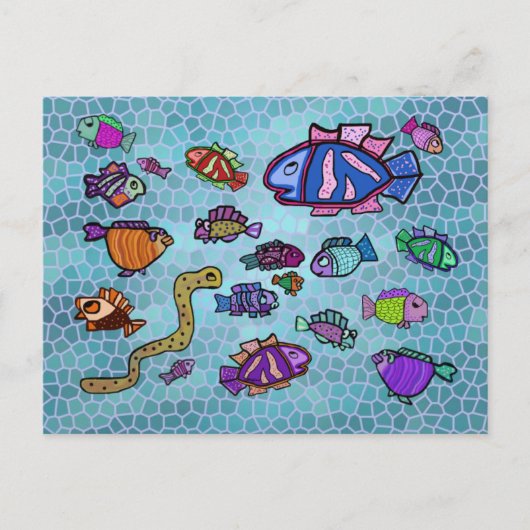 Briefkaarten onder water Blue Heaven (Voorkant)