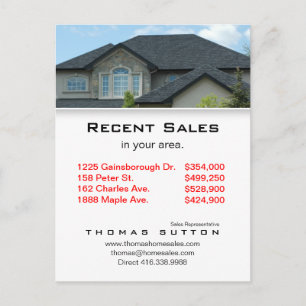 Briefkaarten onroerend goed Recente verkoopdak V