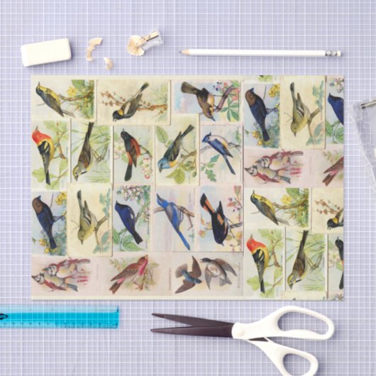 Briefkaarten ontkoppelen weefselpapier Tissuepapier (Craft)