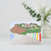 Briefkaarten op het strand van Budleigh Salterton (Staand voorkant)