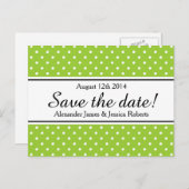 Briefkaarten opslaan op datum | Aappelgroene polka (Voorkant / Achterkant)