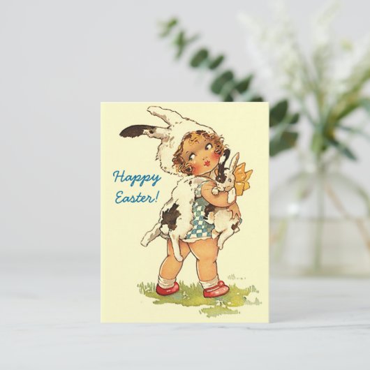 Briefkaarten Paasgroeten PC Schattigee Stijl (Staand voorkant)