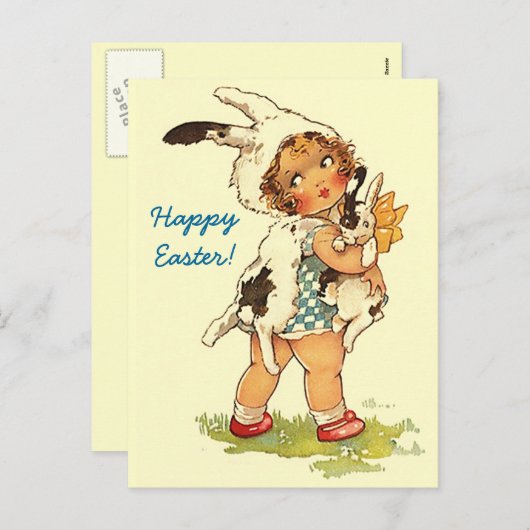 Briefkaarten Paasgroeten PC Schattigee  Stijl (Voorkant / Achterkant)