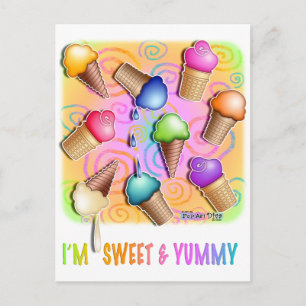 Briefkaarten - Pop Art ICE CREAM CONES