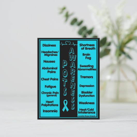 BRIEFKAARTEN... POTS - Symptomen Briefkaart (Staand voorkant)