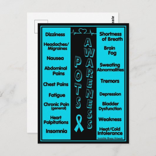 BRIEFKAARTEN... POTS - Symptomen Briefkaart (Voorkant / Achterkant)