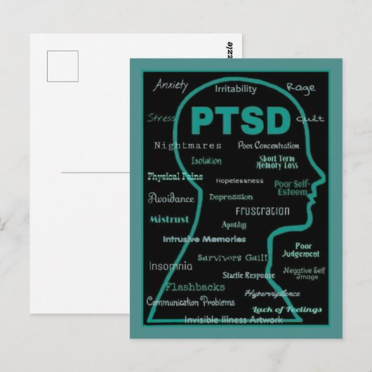 BRIEFKAARTEN...PTSD - Symptomen Briefkaart (Voorkant / Achterkant)
