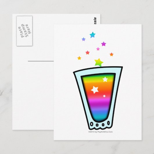 BRIEFKAARTEN - RAINBOW SHOT GLASS (Voorkant / Achterkant)