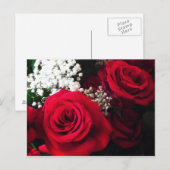 Briefkaarten Red Roses Baby's Breath Boeket Blank  (Voorkant / Achterkant)