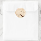 briefkaarten ronde sticker (Tas)