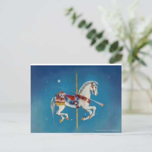 Briefkaarten - Rood, Wit & Blauw Carrouselpaard (Staand voorkant)