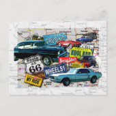 Briefkaarten - Route 66_Classic Cars (Voorkant)
