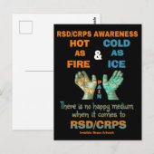 BRIEFKAARTEN...RSD/CRPS - Hot-as-Fire Cold as Ice Briefkaart (Voorkant / Achterkant)