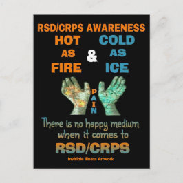 BRIEFKAARTEN...RSD/CRPS - Hot-as-Fire Cold as Ice Briefkaart