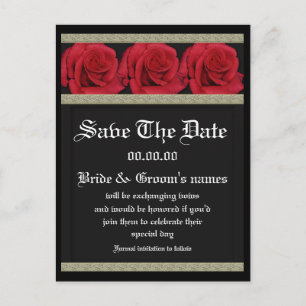 Briefkaarten sjabloon - aanpasbare rode rozen
