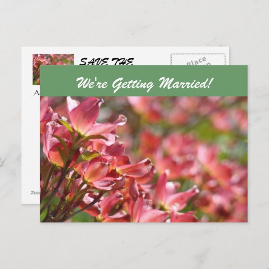 Briefkaarten sparen de datum (Voorkant / Achterkant)