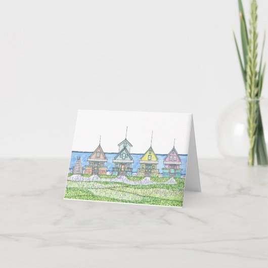 Briefkaarten Strandhuisje (Voorkant)
