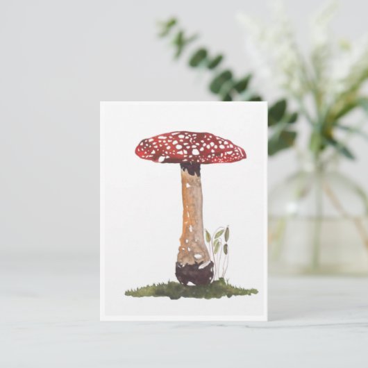 Briefkaarten - Studie naar Agaric Paddenstoel Wate (Staand voorkant)