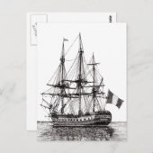 briefkaarten "Tall Ship Hermione on the York River (Voorkant / Achterkant)