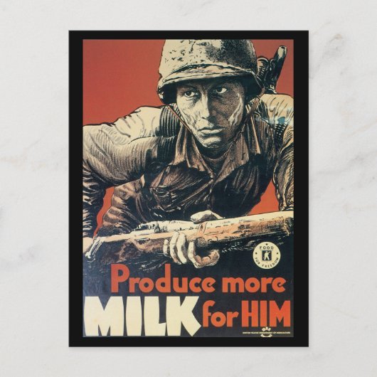 Briefkaarten uit de wereldoorlog, US Dairy Assoc. (Voorkant)