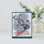 Briefkaarten uit de wereldoorlog, werkende vrouwen (Staand voorkant)