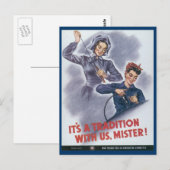 Briefkaarten uit de wereldoorlog, werkende vrouwen (Voorkant / Achterkant)