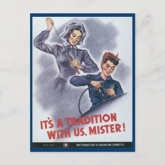 Briefkaarten uit de wereldoorlog, werkende vrouwen (Voorkant)