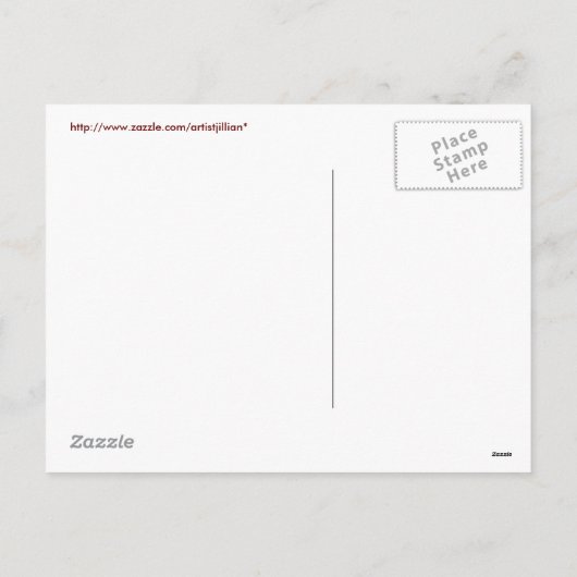 Briefkaarten - Valentijn clown harten harlekijn (Achterkant)