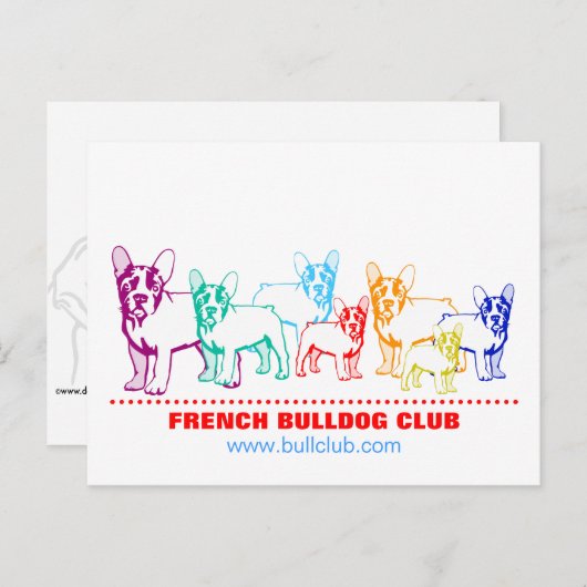 Briefkaarten van Bulldog (Voorkant / Achterkant)