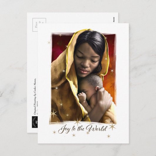 Briefkaarten van de Amerikaanse Madonna-kerstmis (Voorkant / Achterkant)