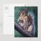 Briefkaarten van de heetduvel (eekhoorn) (Voorkant / Achterkant)