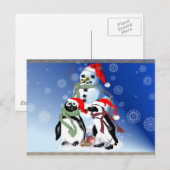 Briefkaarten van de Kerstman en de Sneeuwman (Voorkant / Achterkant)