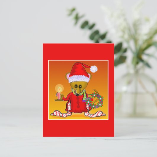 Briefkaarten van de kerstmuis (Staand voorkant)