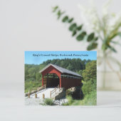 Briefkaarten van de overdekte brug van Koning (Staand voorkant)