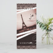 Briefkaarten van de Parijse Farewell Party Invitat (Staand voorkant)