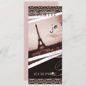 Briefkaarten van de Parijse Farewell Party Invitat (Voorkant / Achterkant)