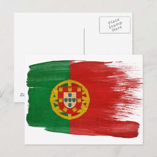Briefkaarten van de Portugese vlag (Voorkant / Achterkant)